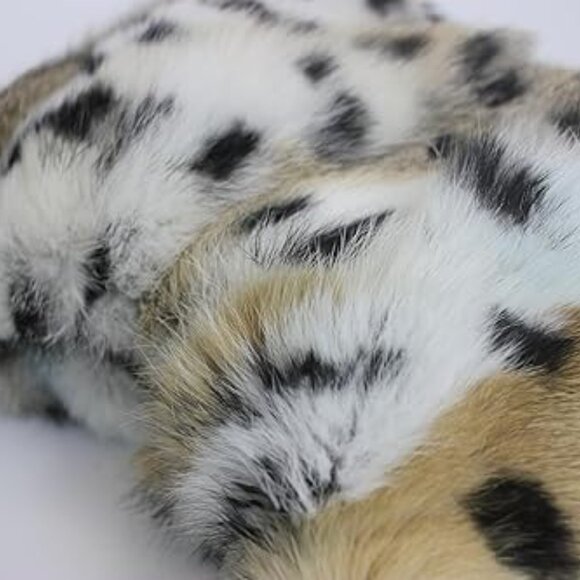 Neiman Marcus Lynx Print Rabbit Fur Hobo Bag - Picture 5 of 6